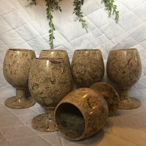 Vintage wine goblets